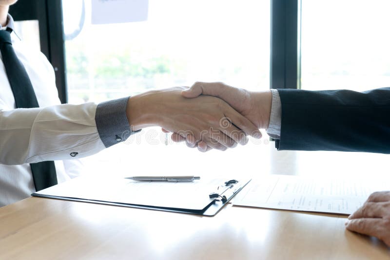 Successful business interview royalty free stock images