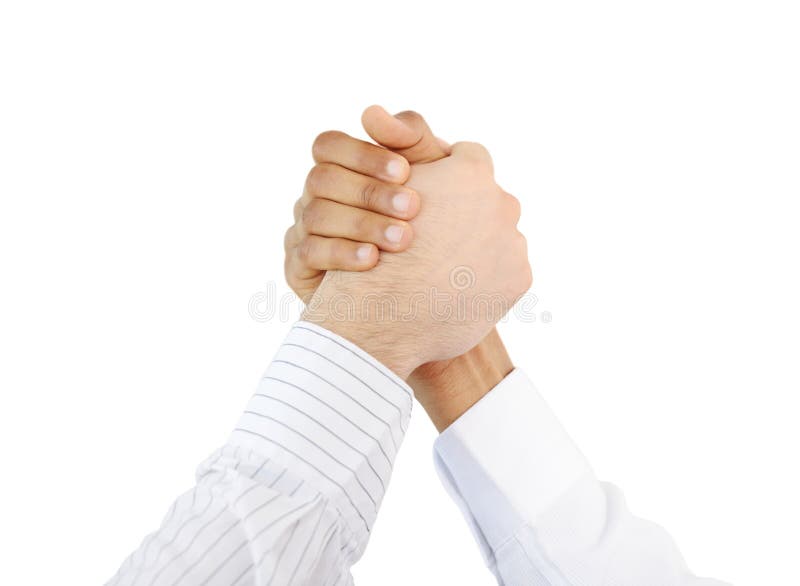 Successful business people hand shaking