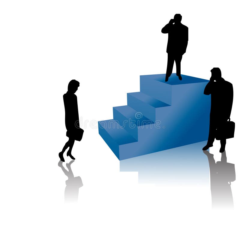 Successful Business people on Stairs