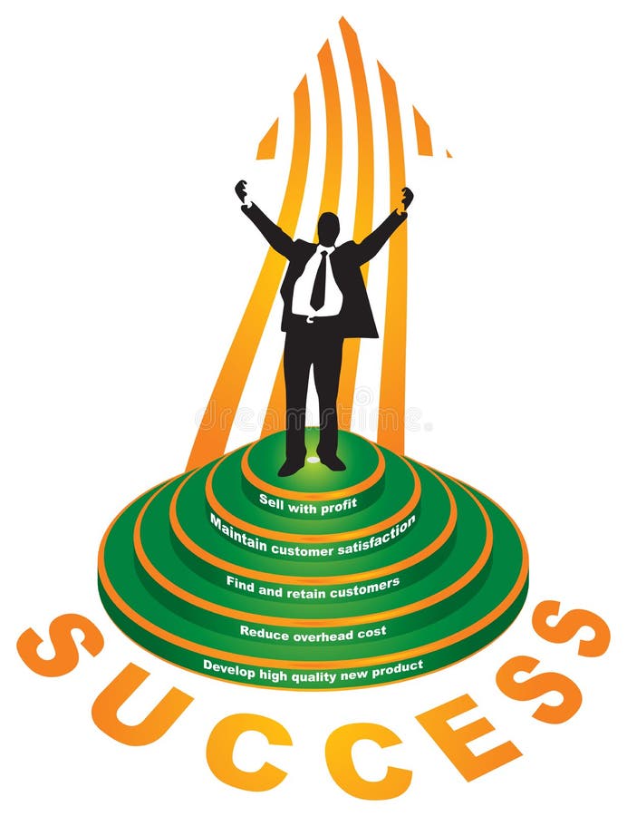 A successful business steps stock illustration A successful business steps stock illustration