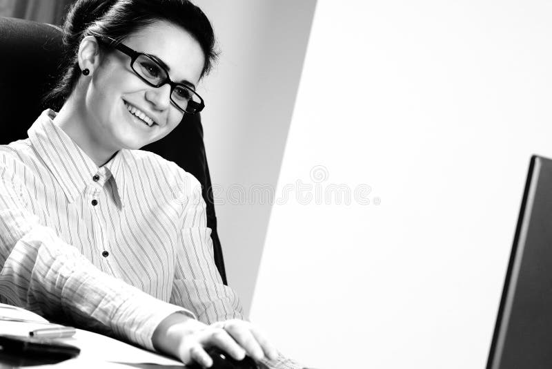 Successful business woman smiling royalty free stock photography