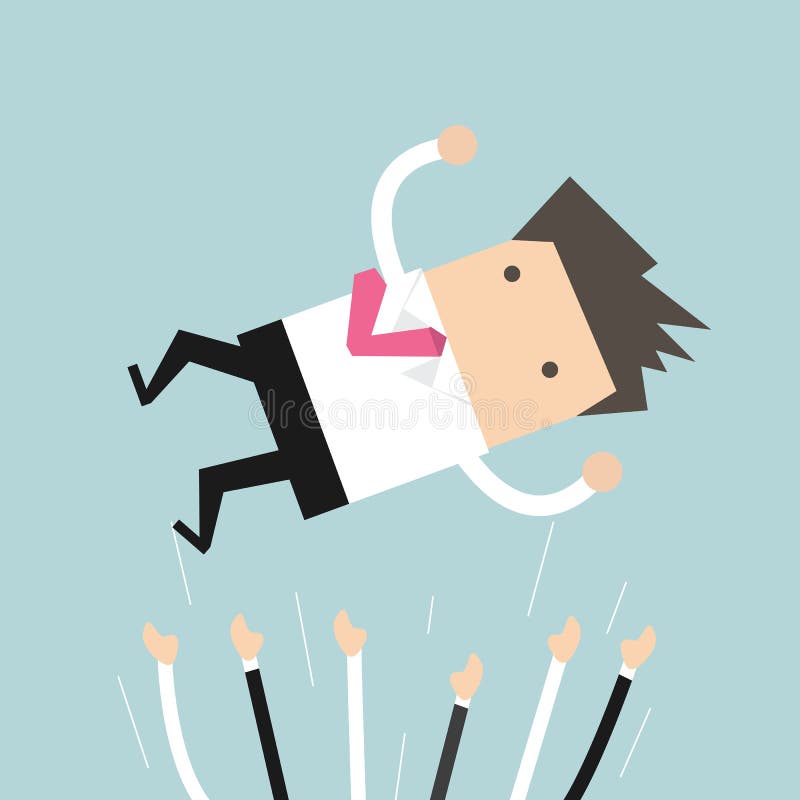 Businessman being kicked out layoff concept Vector Image