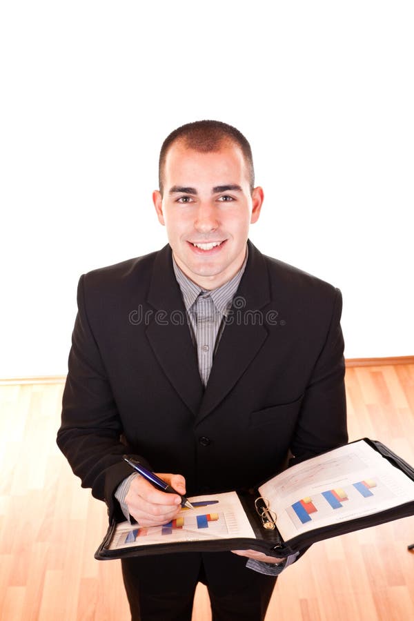 Successful Businessman with Documents Stock Photo - Image of business