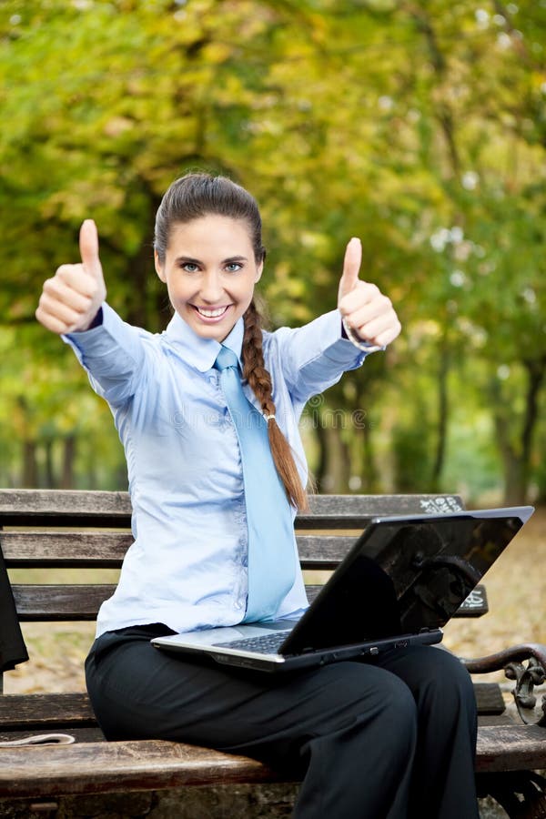 Successful businesswoman outdoor royalty free stock image Successful businesswoman outdoor royalty free stock image