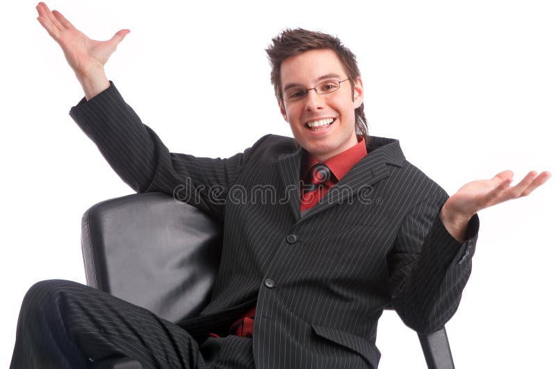Successful deal happy person powerful manager royalty free stock image