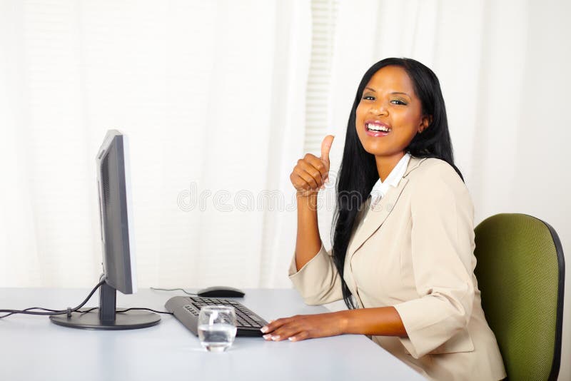 Successful Executive Female at Work Stock Photo Image of happiness
