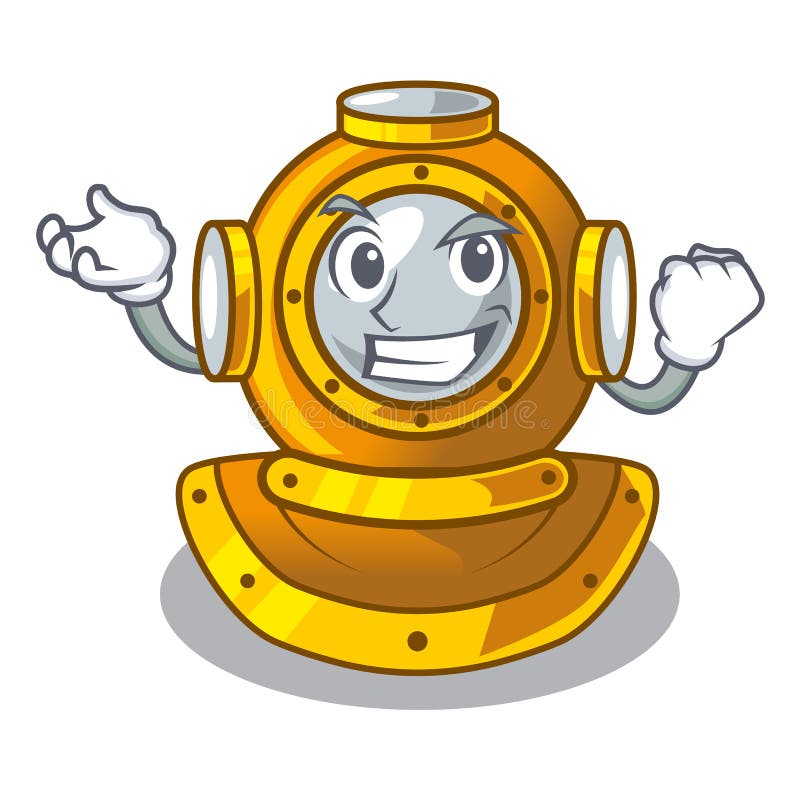 Successful Helmet Diving Isolated in the Cartoon Stock Vector