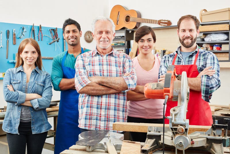 Successful interracial luthier`s team