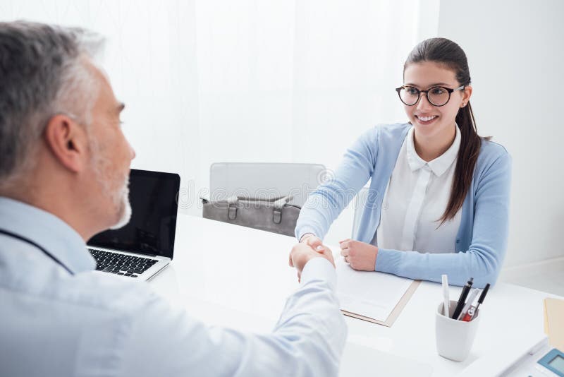 Successful job interview royalty free stock images