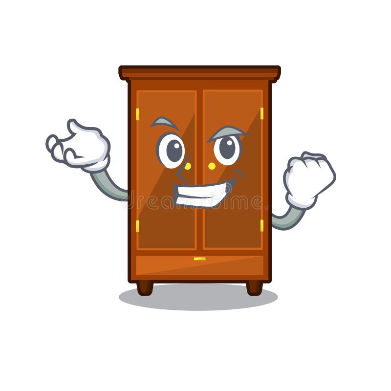 Successful wardrobe in the a character shape stock illustration