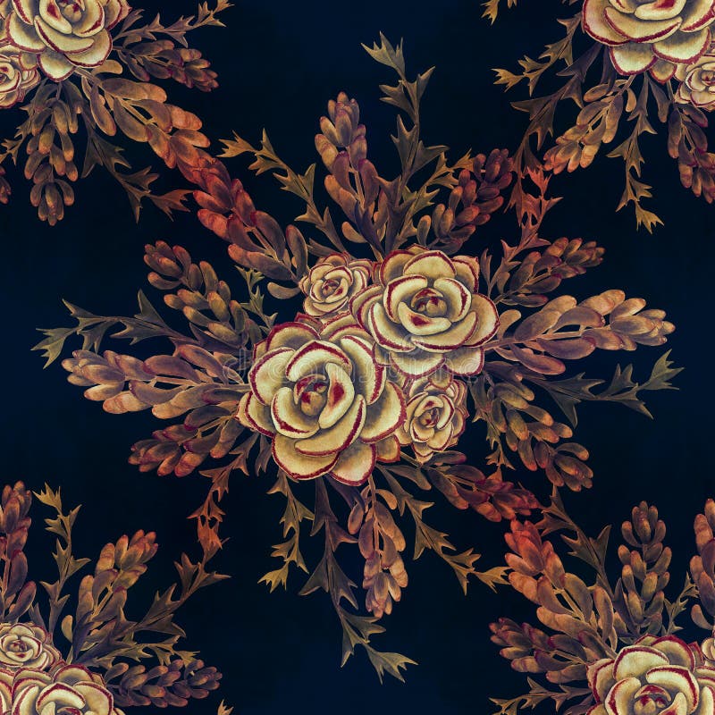 Succulents are a decorative composition. Seamless patterns. Watercolor. Graphics. Wallpaper. Use printed materials, signs, posters, postcards, packaging. Illustration designation stock images, royalty-free photos and pictures