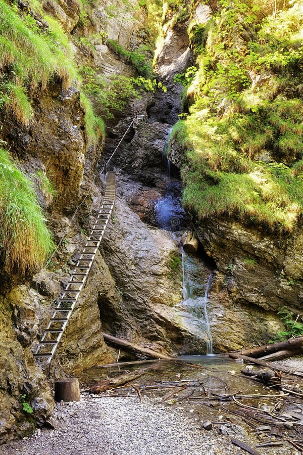 Sucha Bele - Misove waterfalls, Slovakia spring