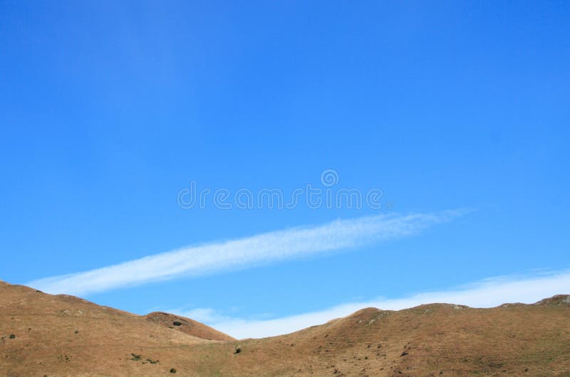 Clear blue sky over hills. Clear blue sky over hills