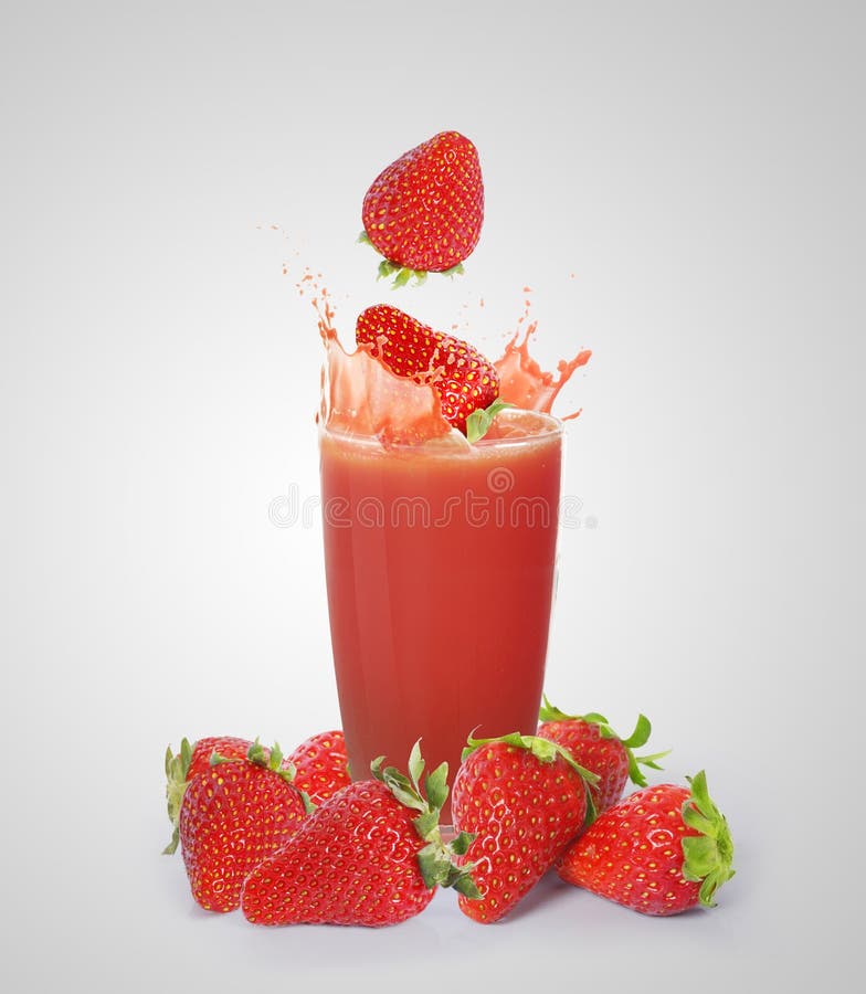 Suco da morango fotografia de stock Suco da morango fotografia de stock
