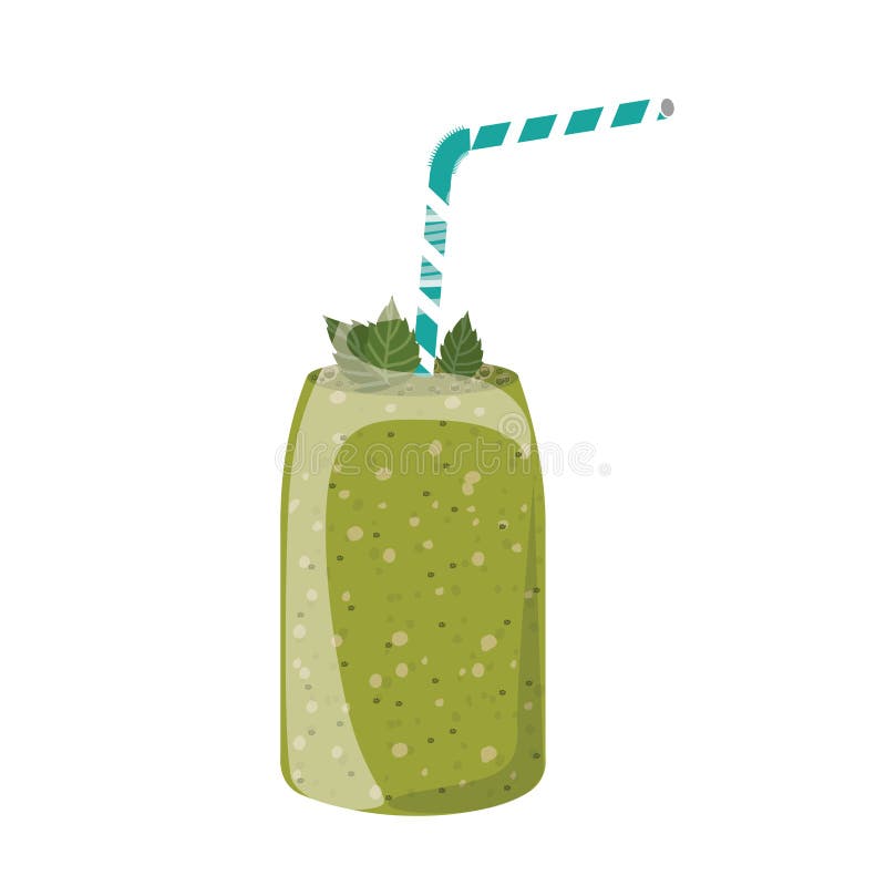 Suco verde saudável fora ilustração stock Suco verde saudável fora ilustração stock