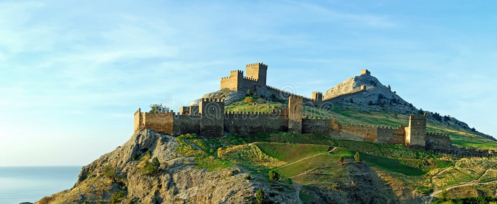 Genoese Fortress - One of the Three Surviving Medieval Fortresses on the  Crimean Coast Stock Image - Image of landscape, drone: 230853717