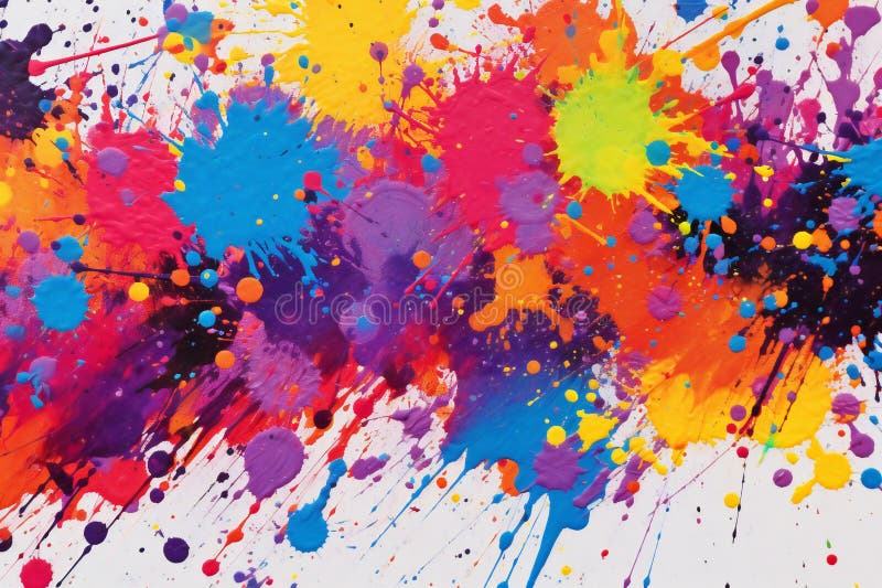 Suddivisioni colorate di pittura su uno sfondo bianco astratto illustrazione di stock