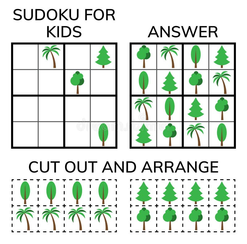 Sudoku Dzieciaki i dorosła matematycznie mozaika magiczny kwadrat Logiki łamigłówki gra Cyfrowego rebus również zwrócić corel ilustracji wektora