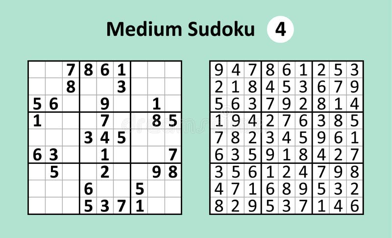 Sudoku Game with Answers. Simple Vector Design Set Stock Vector -  Illustration of vector, trainer: 204788413