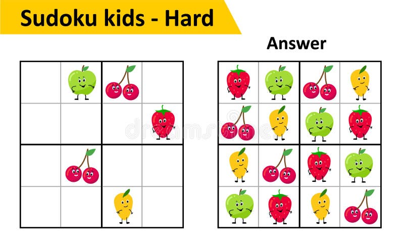 Kids Sudoku 4x4 - Medium 