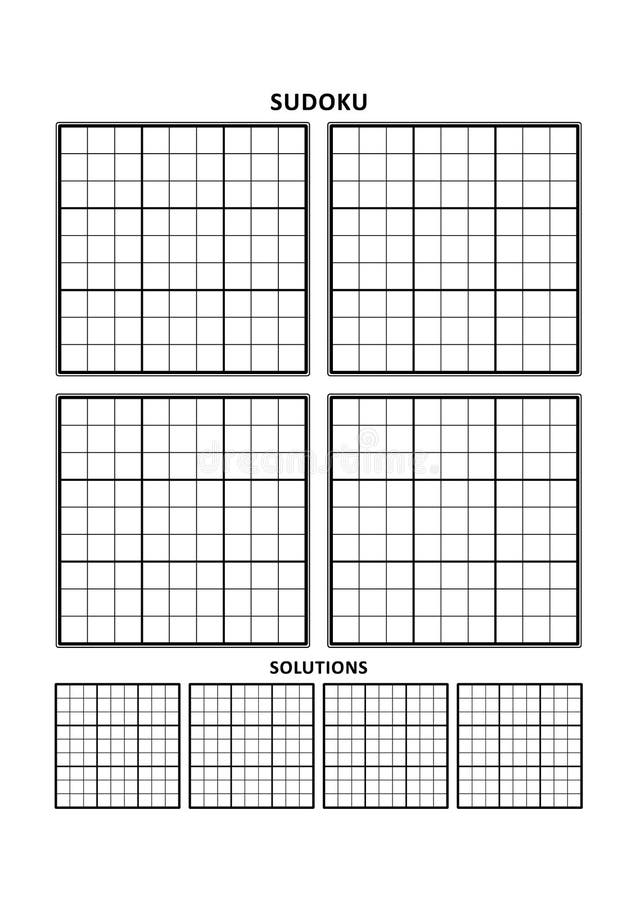 blank sudoku grid stock vector illustration of illustrate 109429133