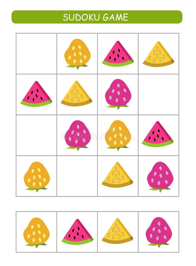 Sudoku για τα παιδιά Φύλλο δραστηριότητας παιδιών Λογική κατάρτισης, εκπαιδευτικό παιχνίδι Παιχνίδι Sudoku με τα φρούτα και τα μο ελεύθερη απεικόνιση δικαιώματος Sudoku για τα παιδιά Φύλλο δραστηριότητας παιδιών Λογική κατάρτισης, εκπαιδευτικό παιχνίδι Παιχνίδι Sudoku με τα φρούτα και τα μο ελεύθερη απεικόνιση δικαιώματος
