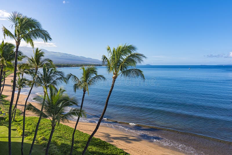 Sugar Beach Kihei Maui Hawaii U.S.A. fotografia stock libera da diritti Sugar Beach Kihei Maui Hawaii U.S.A. fotografia stock libera da diritti