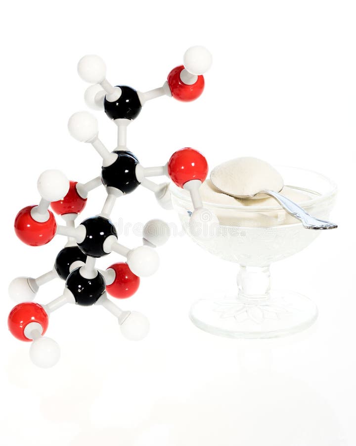 Sugar and Chemistry Atom for Glucose Stock Image Image of compound