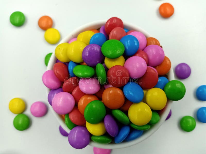 Sugar Coated Chocolate Gems Candy Stock Photo Image of coated