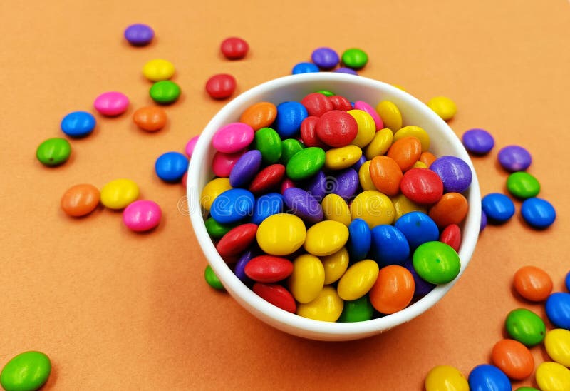 Sugar Coated Chocolate Gems Candy Stock Photo Image of confectionery