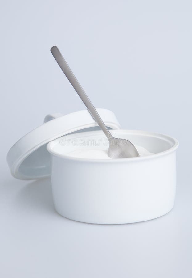 Sugar container with spoon