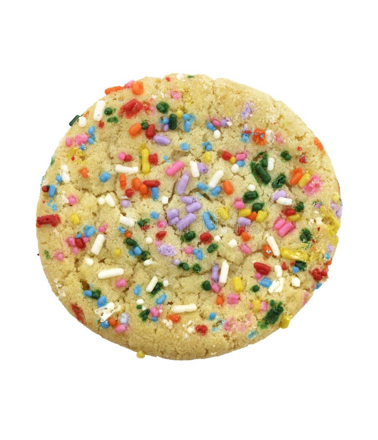 Sugar Cookie with Sprinkles Stock Image Image of eating, fattening