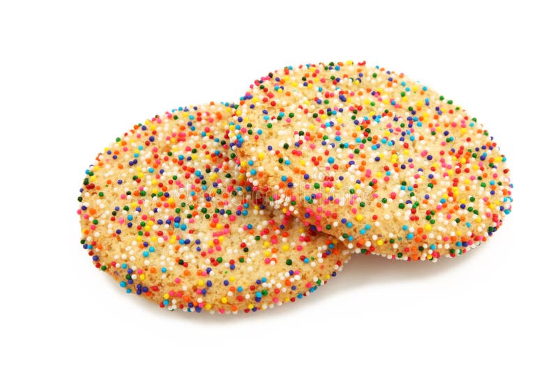 Sugar Cookie with Sprinkles Stock Image Image of eating, fattening