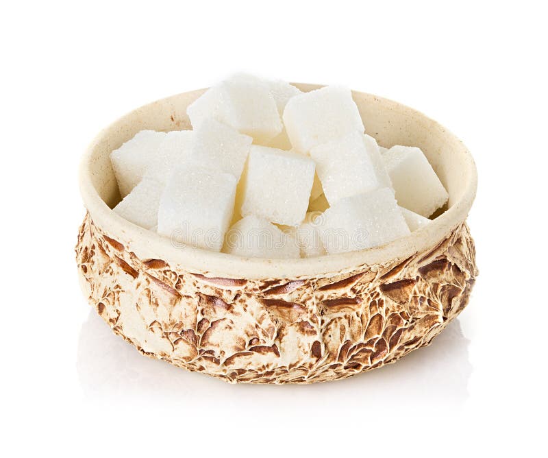 Sugar cubes in a bowl stock image. Image of crystal, nutrition 37556087