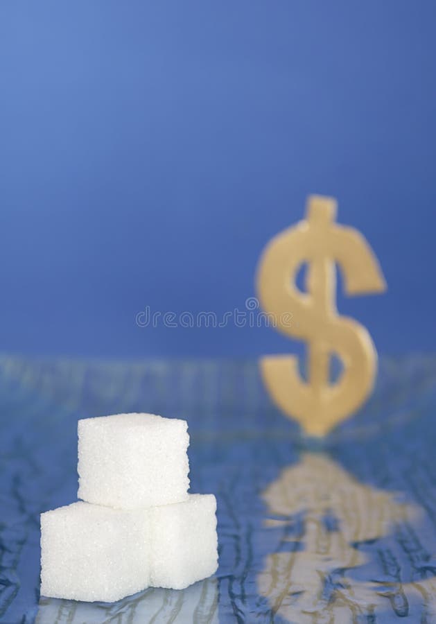 Sugar Cubes and Dollar Sign Stock Image Image of sugar, gold 12604975
