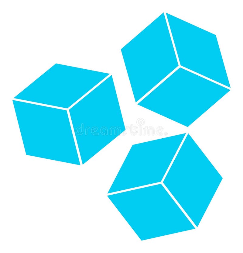 Sugar Cubes - Raster Icon Illustration stock illustration