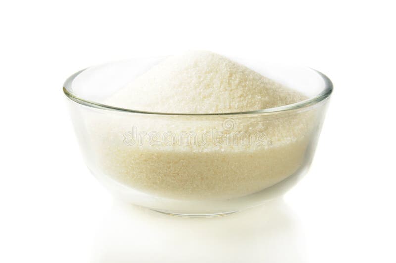Sugar in a glass bowl stock image. Image of grained, bowl 18772593