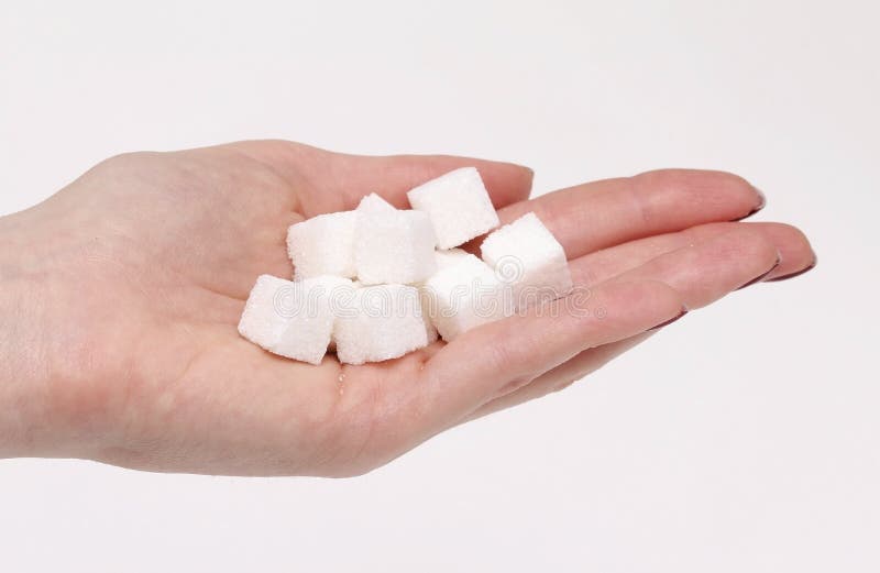 Sugar in hand stock photography Sugar in hand stock photography