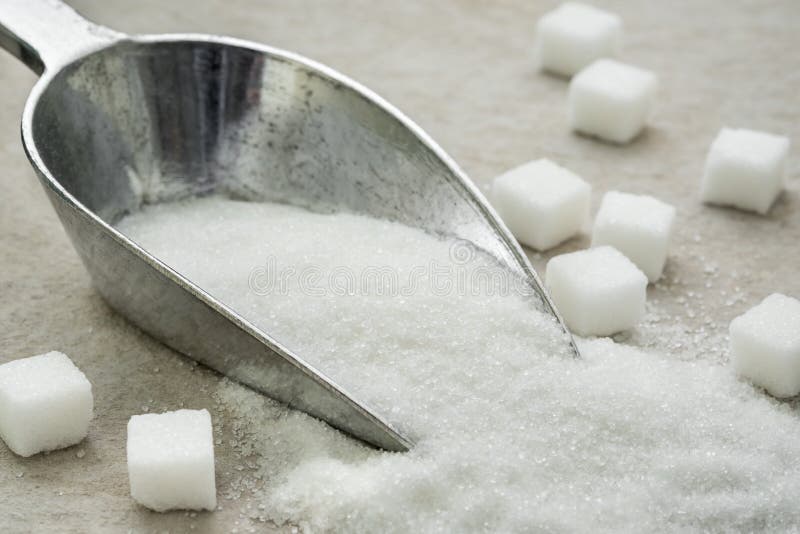 Sugar on metal scoop royalty free stock photo Sugar on metal scoop royalty free stock photo