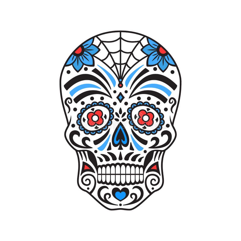 Sugar Skull. Colorful Tattoo. Mexican Day of the Dead. Vector Illustration. Stock Vector - Illustration of religion, book: 102779181 Sugar Skull. Colorful Tattoo. Mexican Day of the Dead. Vector Illustration. Stock Vector - Illustration of religion, book: 102779181