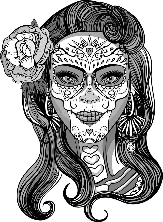 Sugar skull lady.