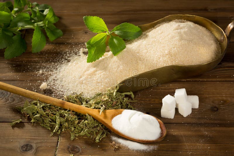 Sugar or stevia sweetener