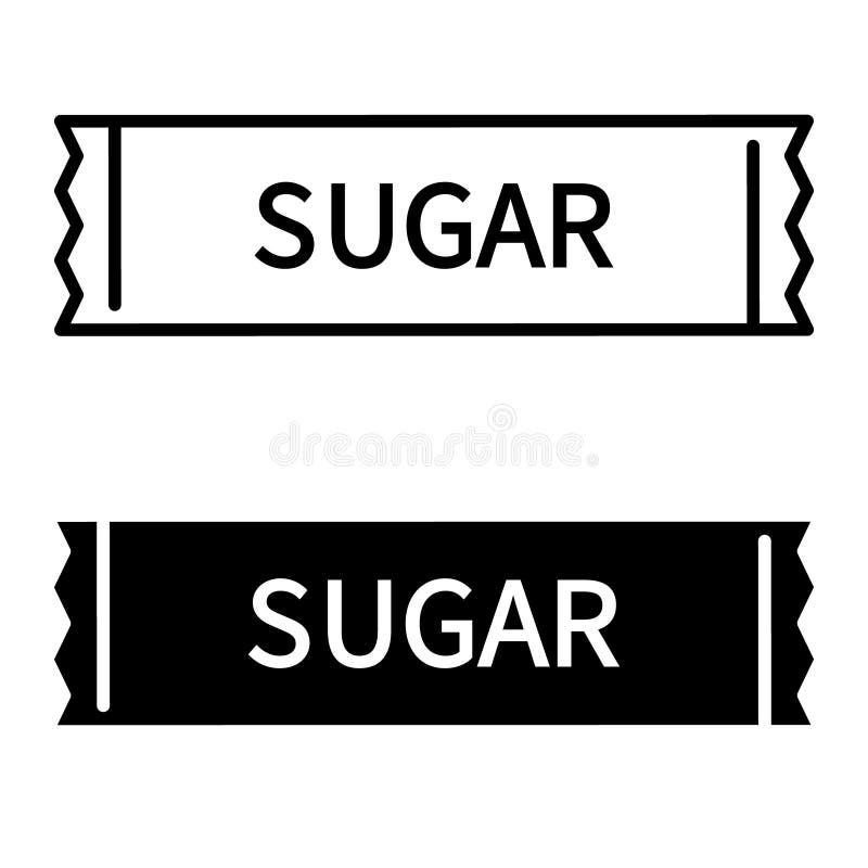 Sugar stick vector icon. Sugar packet illustration sign. vector illustration