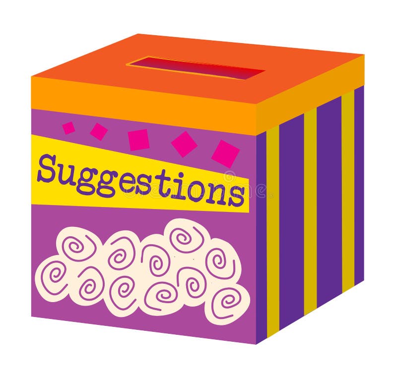 A Suggestion Box stock vector. Illustration of stripes 64373232