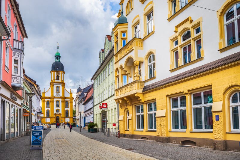 Steinweg and Kreuzkirche of Suhl