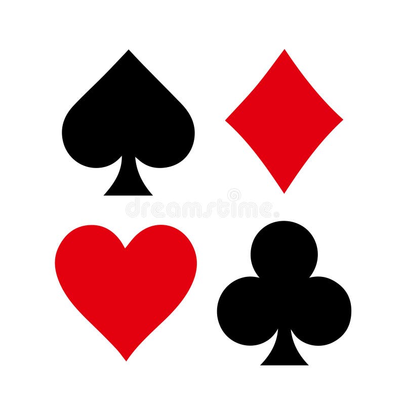 Suit deck of playing cards on white background icon. Vector vector illustration