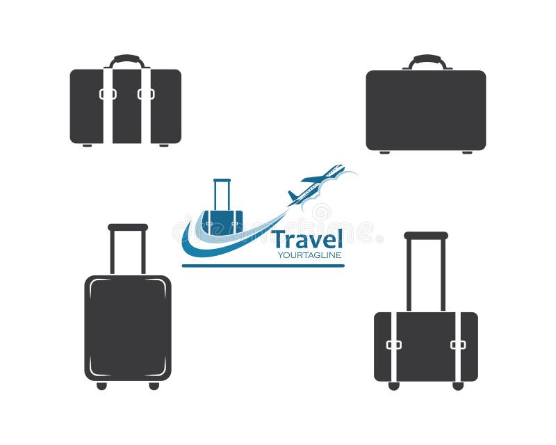 Suitcase Icon Logo Vector Illustration Stock Vector - Illustration of ...