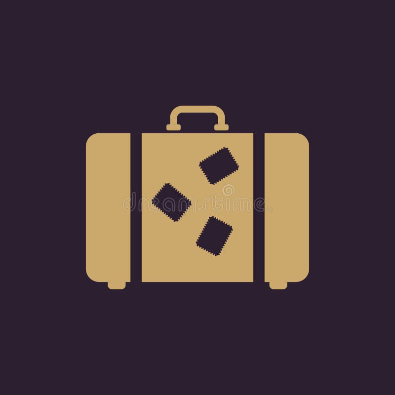 The Suitcase Icon. Luggage Symbol Stock Vector Illustration of handle