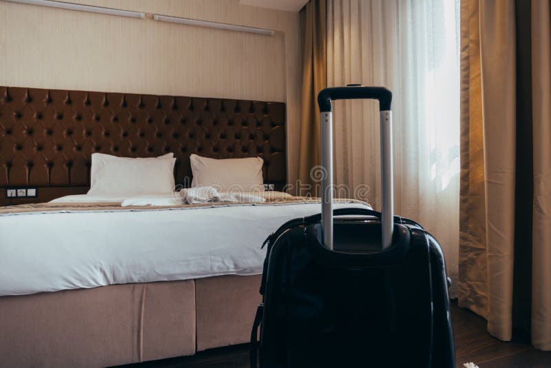 Suitcase or Luggage Bag in a Modern Hotel Room Stock Image Image of