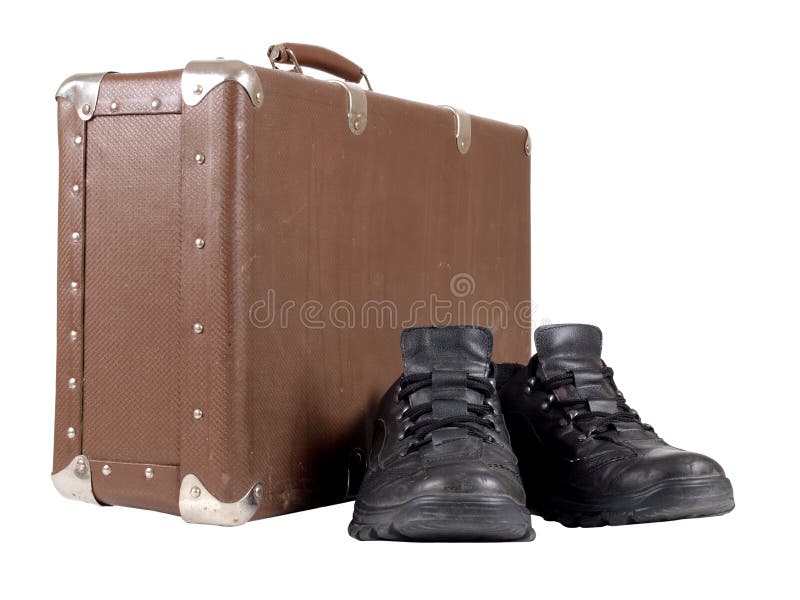 Suitcase and shoes